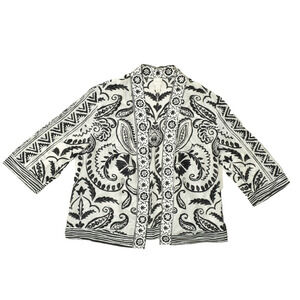 Chico's Black and White Patterned Blouse